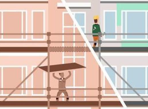 Screenshot animatie val van vaste steiger