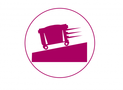 Icoon Ongevalstype Geraakt door rollend object